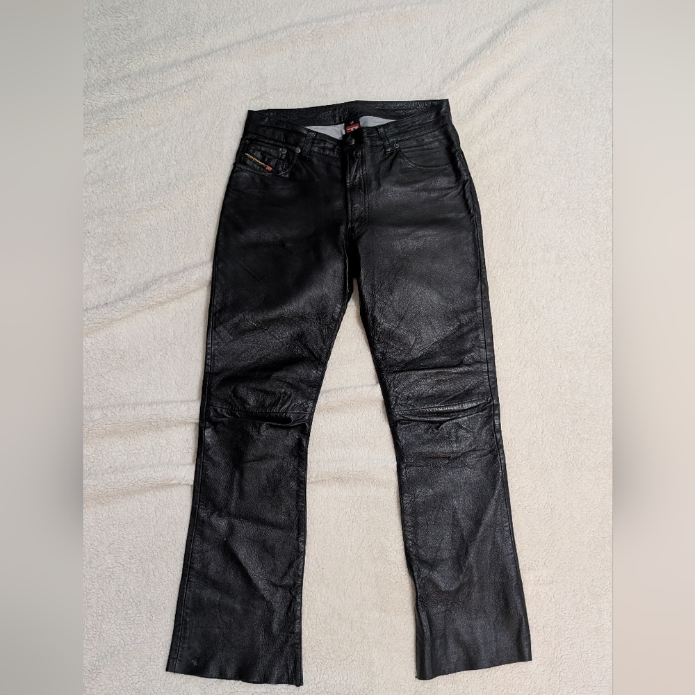 Diesel Black Leather Pants